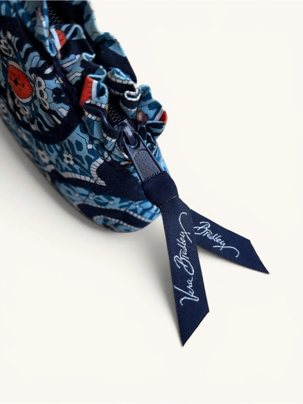 Vera Bradley Marrakesh Blue Printed Quilted Cosmetic Pouch Retired